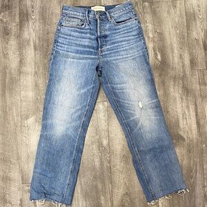 Denim Forum Light Blue Straight Leg Jeans from Aritzia